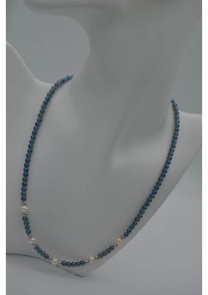 Kristal ve Gerçek Incili Kadın Kolye Doğal Taş indirimleri