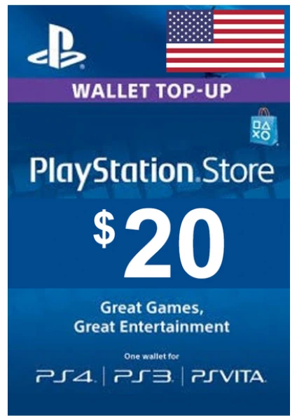 Playstation PSN Card 20 DOLAR(US) United States