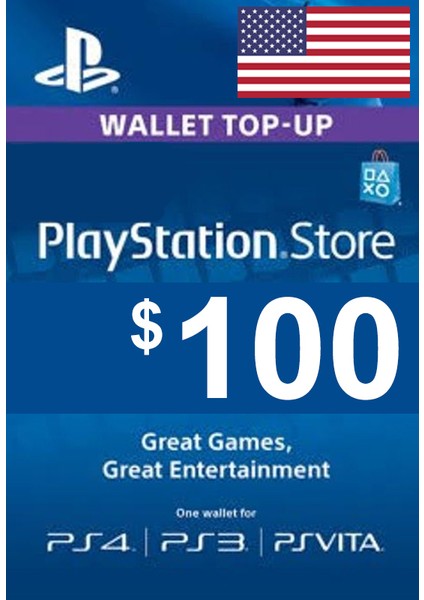 Playstation PSN Card 100 DOLAR(US) United States