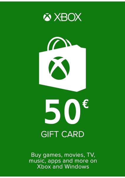 Xbox Live Gift Card 50 EUR (De) Germany