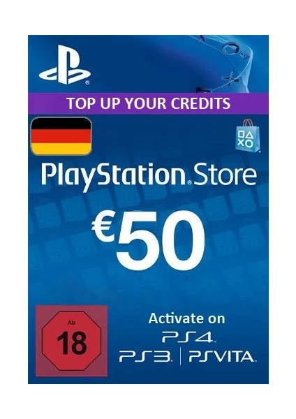 Playstation PSN Card 50 EURO(DE) Germany