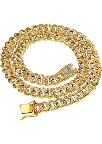 Taşlı Alloy Unisex Zincir Kolye