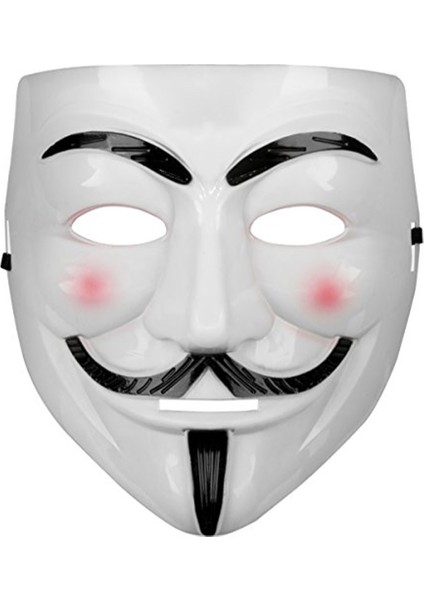Pembe Yanaklı V For Vendetta Maskesi