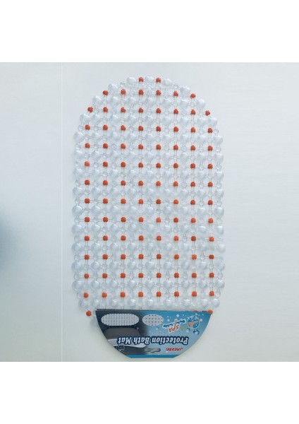 Pvc Banyo Paspası Kabarcıklı Şeffaf Kaymaz Vakumlu 65 x 35 cm modelleri