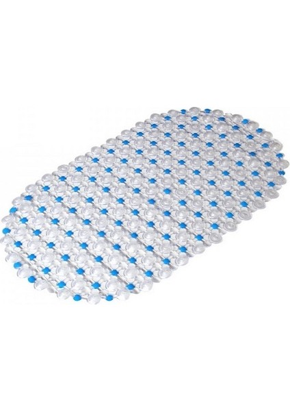 Pvc Banyo Paspası Önü Kabarcıklı Şeffaf Kaymaz Vakumlu 65 x 35 cm