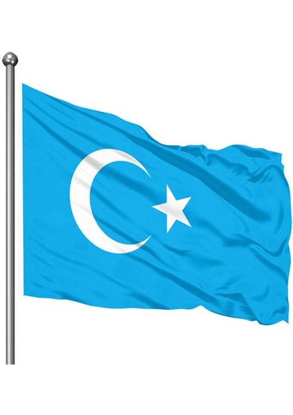 Doğu Türkistan Bayrağı Rashel Kumaş 70 x 105 cm
