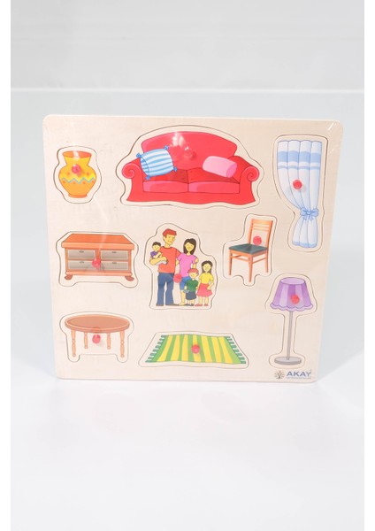 Ahşap Puzzle Evimiz 30*30
