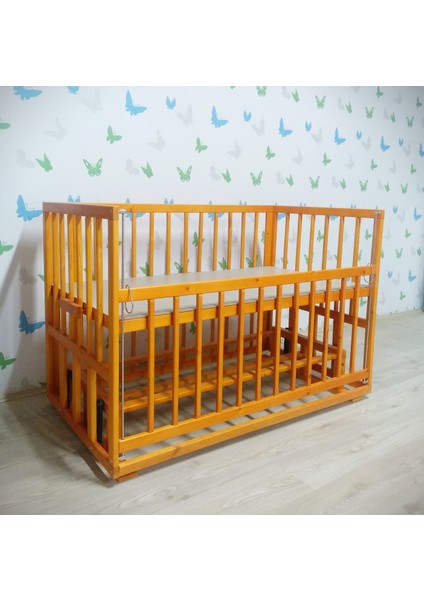 Sallanan Ahşap Park Beşik, Kademeli, Asansörlü Vernikli (60X120) fiyatları