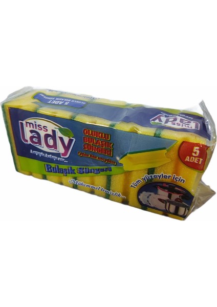 Oluklu Bulaşık Süngeri 5'li Ekonomik Paket