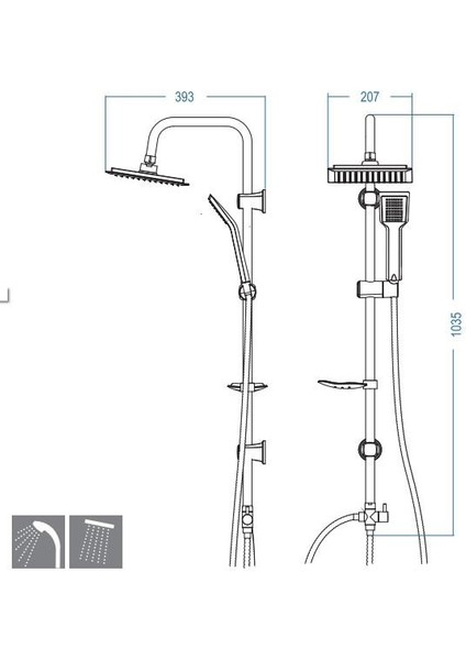 Deppot Norma Tepe Krom Duş Seti fiyatları