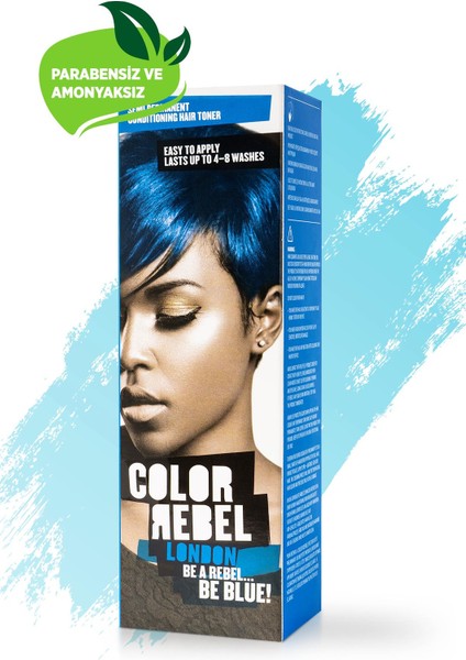 Color Rebel  London Parabensiz & Amonyaksız Mavi Geçici Saç Boyası 100 ml