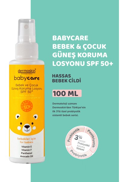 Babycare Bebek ve Çocuk Güneş Koruma Losyonu SPF50+ 100 ml