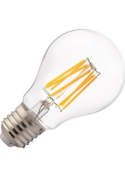10W LED Ampul E27 Duylu 6400K Beyaz Işık Filament Globe