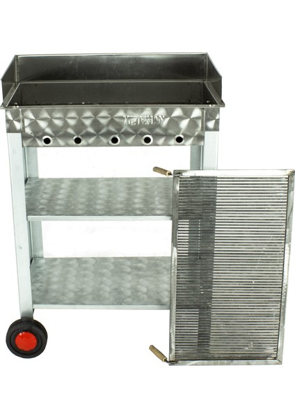 Battal Boy Pervazlı Maltız Izgaralı Mangal 2 Tekerlekli 70 x 40 fiyatları