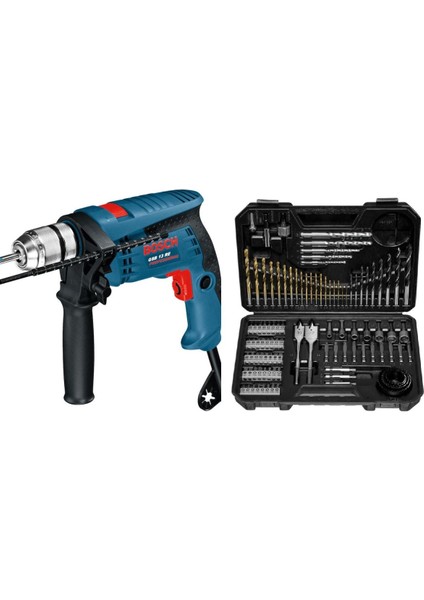 Gsb 13 Re 600 W Darbeli Matkap + Bosch 103 Parça Matkap Ucu Vidalama Ucu Lokma Ucu Seti