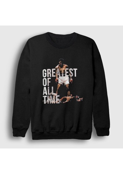 Unisex Siyah Goat Muhammed Ali Sweatshirt