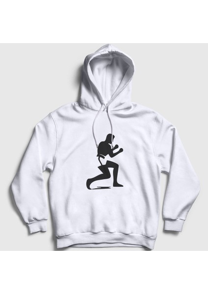 Unisex Beyaz Stance Muhammed Ali Kapüşonlu Sweatshirt