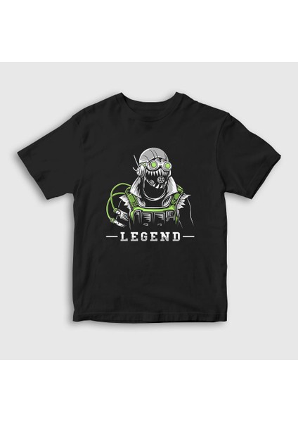 Unisex Çocuk Siyah Octane Apex Legends T-Shirt