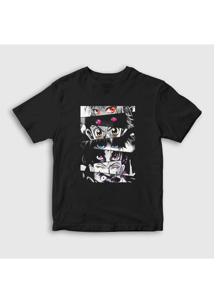 Unisex Çocuk Siyah Eyes Anime Hunter x Hunter T-Shirt