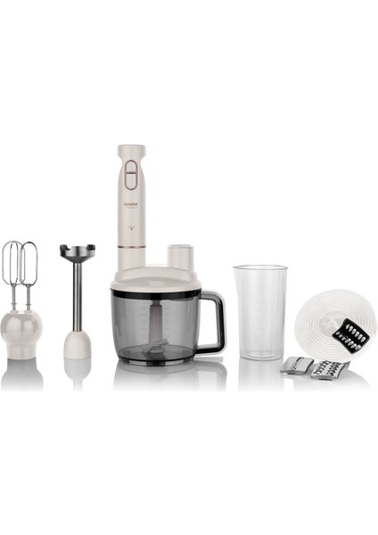 Chef Blend Mega Blender Set - Krem