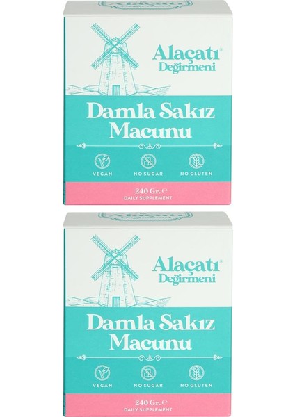 Damla Sakız Macunu 2 x 240 gr 2'li Set