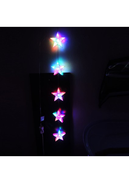 Rgb Yıldız Sarkıt 5'li Set Ledli Aydınlatma 2m Animasyonlu