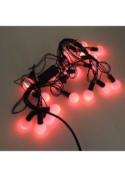 Misket Yılbaşı Ağaç Bahçe Ip Süs Aydınlatma 20 LED Işık 3m 3 Renk