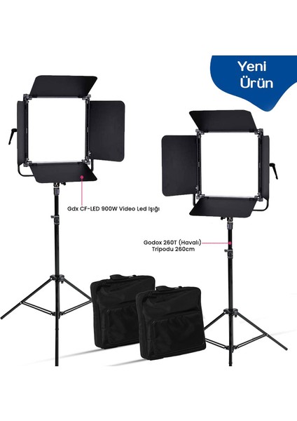Cf-Led 900W 2’li Video LED Işığı