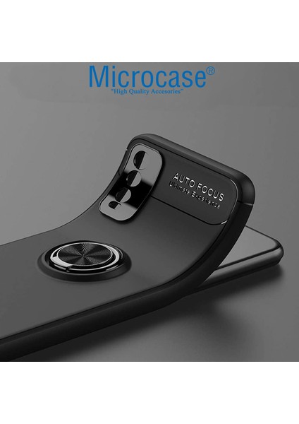 Vivo Y20 - Y20S Focus Serisi Yüzük Standlı Silikon Kılıf - Siyah fiyatları