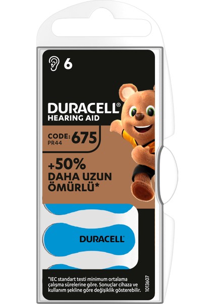 675 Kulaklık Pili 6lı Blister