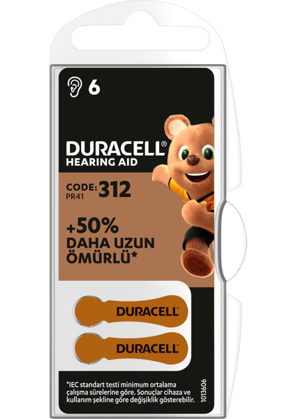 312 Numara İşitme Cihazı Pili