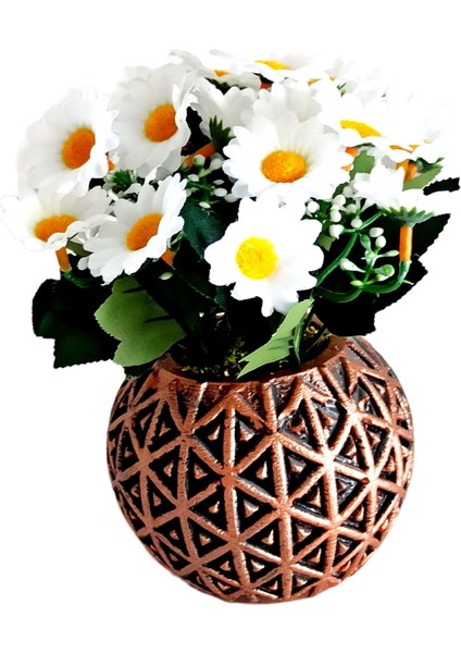 Otantik Vazolu Papatyalarla Süslü Yapay Çiçek fiyatları