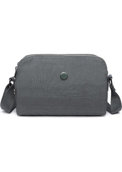 Krinkıl Metalik Kumaş Çapraz Askılı Çanta BC 3002 - Metalik Koyu Yeşil