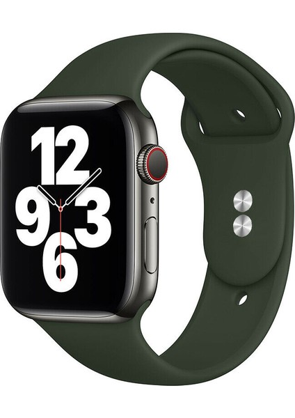 38 mm - 40 mm S/m Apple Watch 3-4-5-6-Se Uyumlu Silikon Kordon Kayış