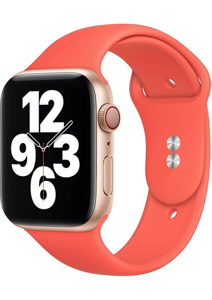 38 mm - 40 mm S/m Apple Watch 3-4-5-6-Se Uyumlu Silikon Kordon Kayış