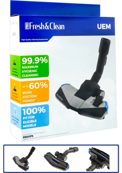 Pro Fresh & Clean Philips Fc 9919 Marathon Ultımate Triactive Uyumlu Emici Yer Başlığı