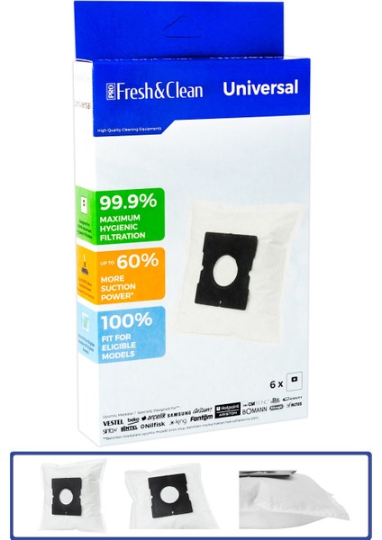 Arzum Ar 4046 Cleanart Compact 6'lı Bez Toz Torbası