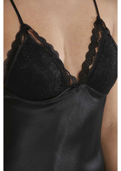 670 Siyah Saten Gecelik fiyatları