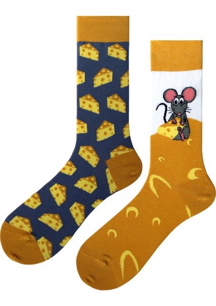 Unisex Penye Neşeli Çoraplar 35-38