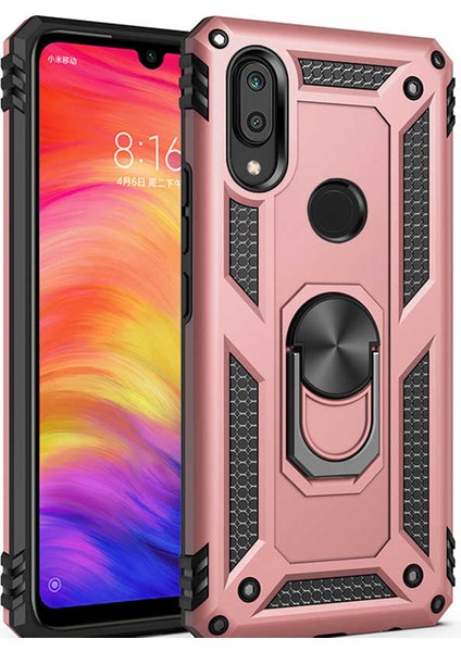 Huawei Y7 Prime 2019 Kılıf Yüzüklü Zırh Tank Vega