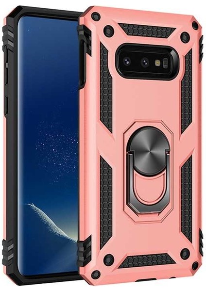 Samsung Galaxy S10E Kılıf Yüzüklü Zırh Tank Vega