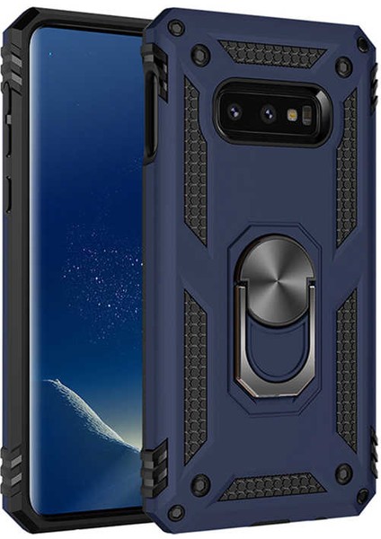 Samsung Galaxy S10E Kılıf Yüzüklü Zırh Tank Vega