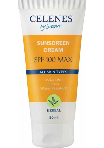 Celenes By Sweden Spf 100 Max Güneş Koruyucu Krem 50 ml