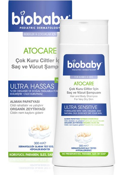 Kuru ve Çok Kuru Ciltler Için Saç ve Vücut Şampuanı 300 ml