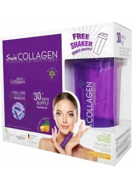 Suda Collagen Probiyotik Kollajen 1 Aylık Ananaslı 30 x 10 gr