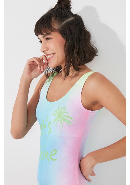 Çok Renkli Palm Neon Neon Sport Toparlayıcı Mayo modelleri