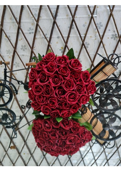 Gelin Buketi Kırmızı Kadife Gül fiyatları