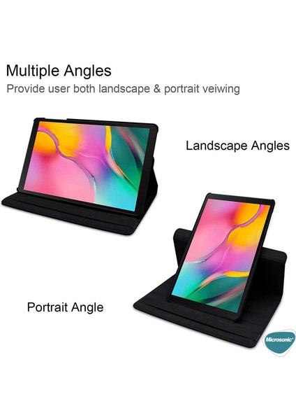 Samsung Galaxy Tab S7 Fe Lte T737 Kılıf 360 Rotating Stand Deri Siyah