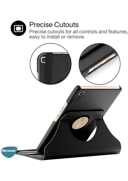 Samsung Galaxy Tab A7 Lite T225 Kılıf 360 Rotating Stand Deri Kırmızı