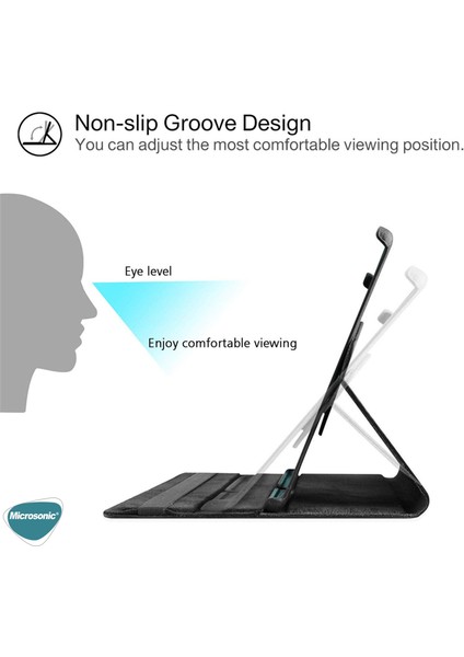 Samsung Galaxy Tab A7 Lite T225 Kılıf 360 Rotating Stand Deri Kırmızı